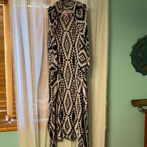 Sleeveless Duster Length Cardigan